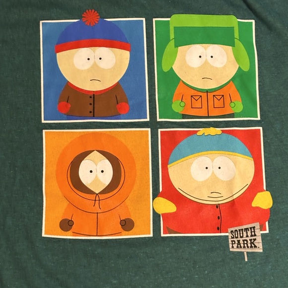 Hybrid Apparel Dark Green South Park Tee Size Medium - Picture 3 of 5